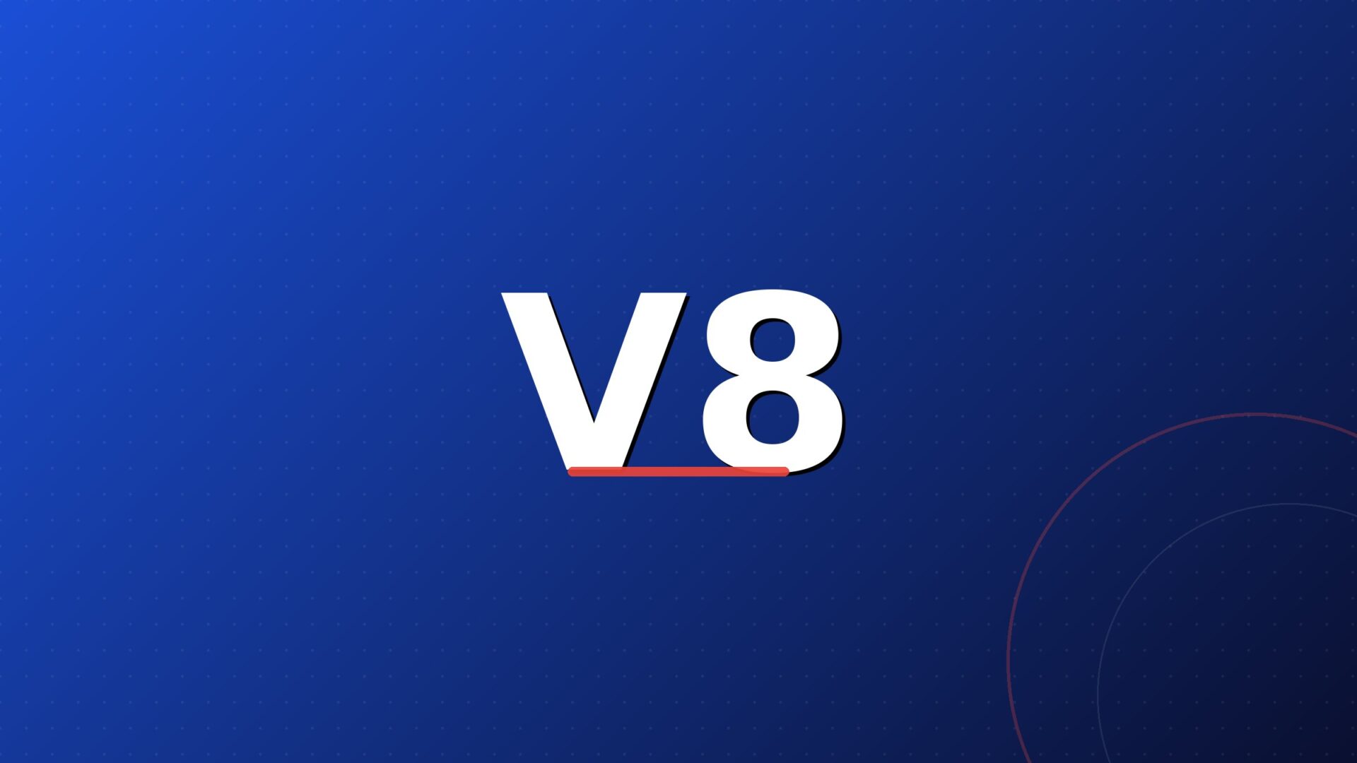 Illustration V8 sur dégradé bleu, couverture Mail Studio