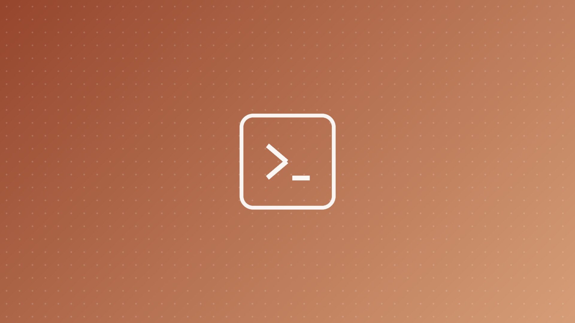 Dégradé terracotta avec un symbole de terminal, illustration d'article