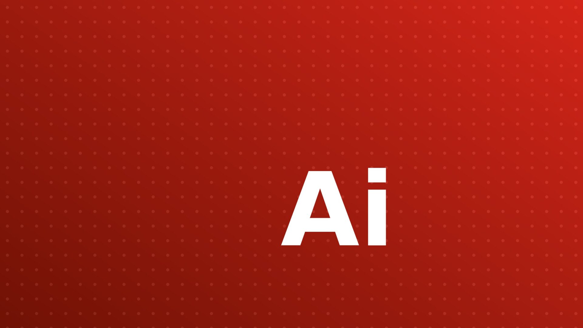 Illustration abstraite : degrade rouge Laravel avec motif de points et monogramme Ai