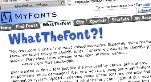 What The Font … pour retrouver le nom de vos polices